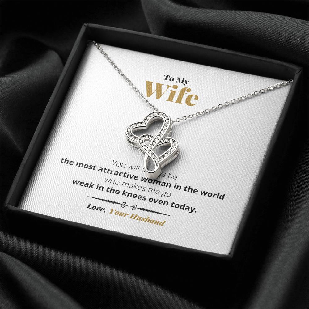 Weak In The Knees - Double Hearts Necklace