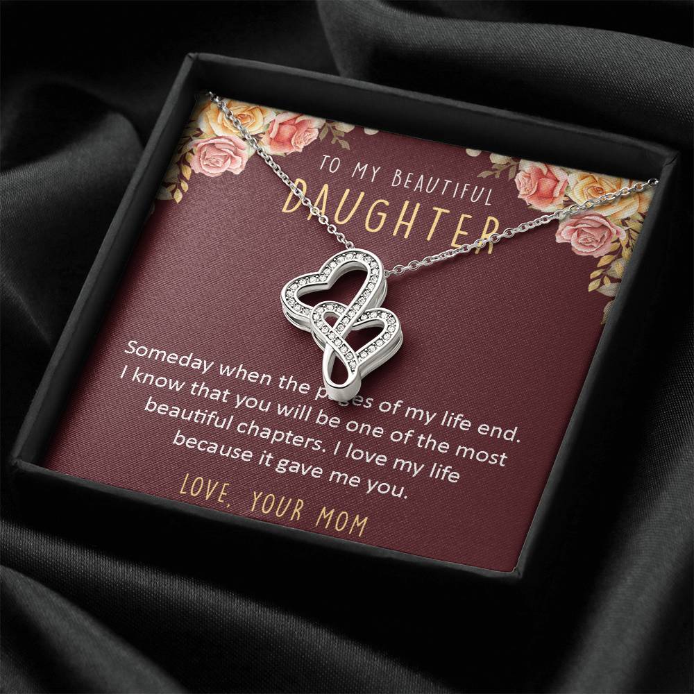 Premium Personalized Gift for Your Loving Daughter! ❤️ Double Hearts Necklace