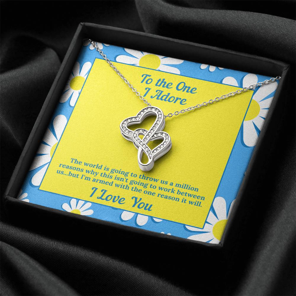 Double Hearts Pendant Necklace For Her - I Love You Jewelry - - 2 Hearts Necklace Present - Nec Double Hearts Necklace