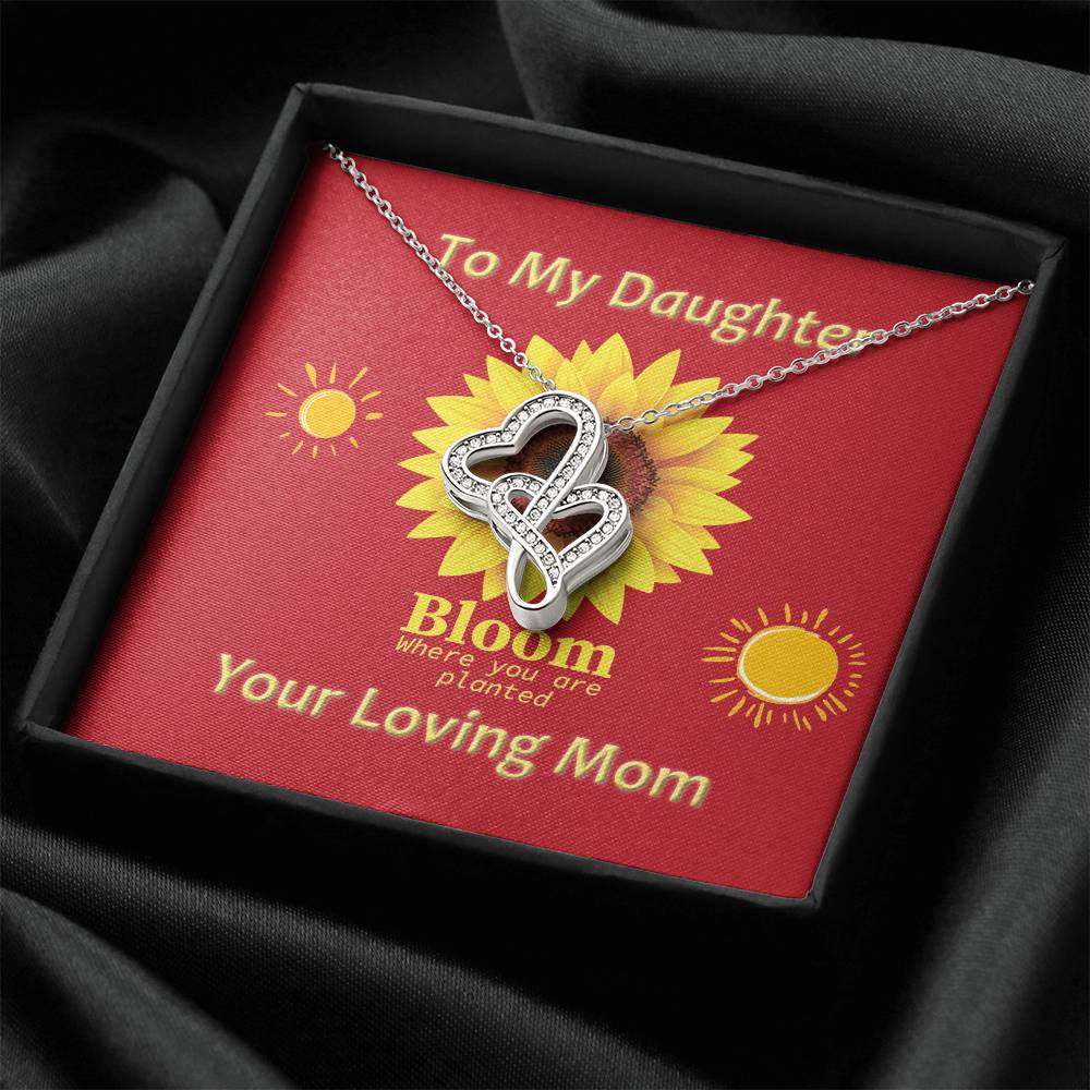 To My Daughter Jewellery Gift For Daughter From Mom Daughter Gift From Mom Valentines Day Gift Double Hearts Necklace