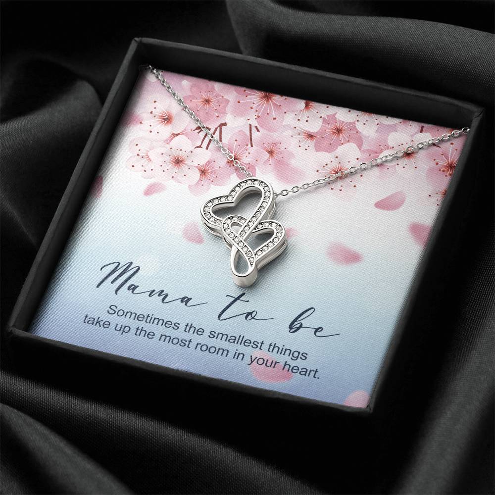 Mama To Be Gorgeous Double Hearts Necklace