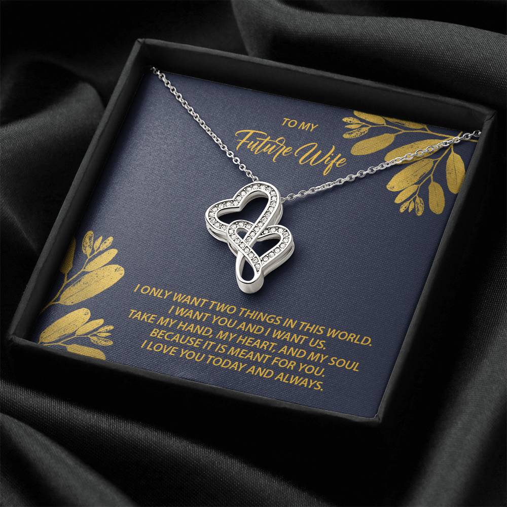 To My Future Wife - M38 Double Hearts Necklace