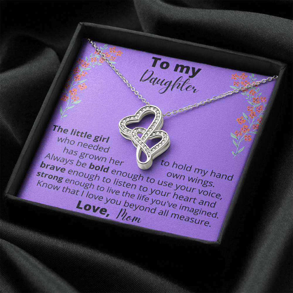 The Little Girl Who - Double Hearts Necklace