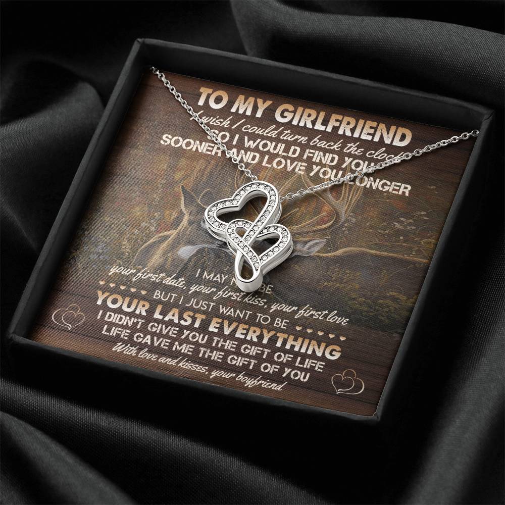 Your Last Everything - Best Gift For Girlfriend Double Hearts Necklace