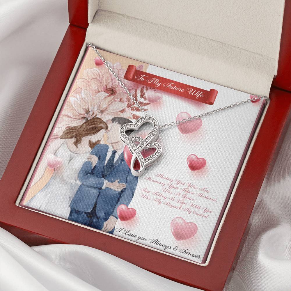 Perfect us Gifts Future Wife Neck 🤞🤞🤞 Double Hearts Necklace