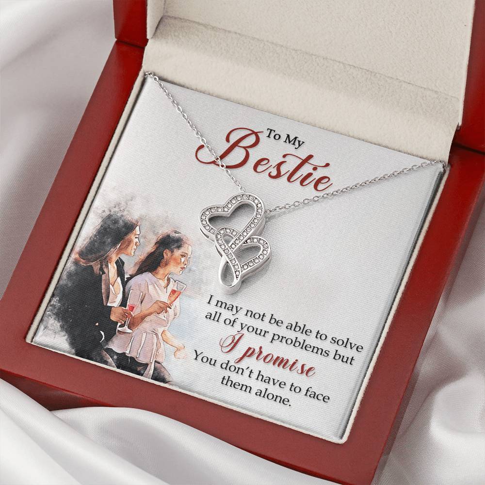 To My Best Friend-Necklace For Gift Double Hearts Necklace