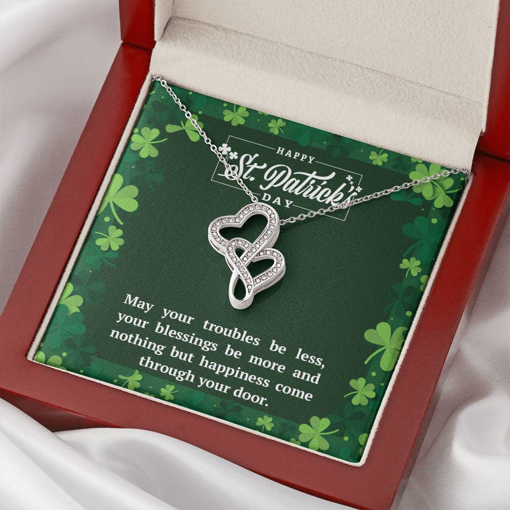 May Your Troubles Be Less - Double Hearts Necklace