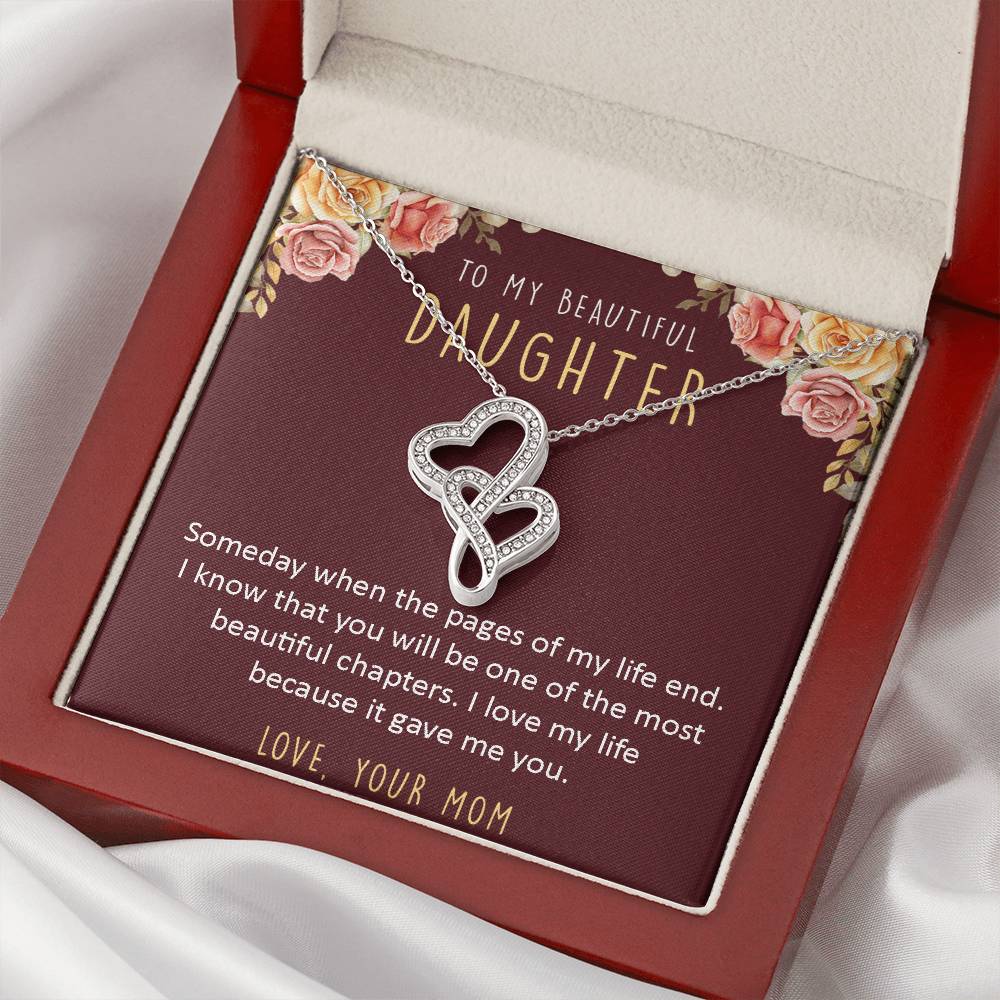 Premium Personalized Gift for Your Loving Daughter! ❤️ Double Hearts Necklace