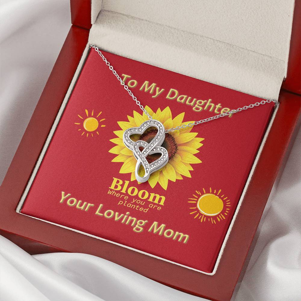 To My Daughter Jewellery Gift For Daughter From Mom Daughter Gift From Mom Valentines Day Gift Double Hearts Necklace
