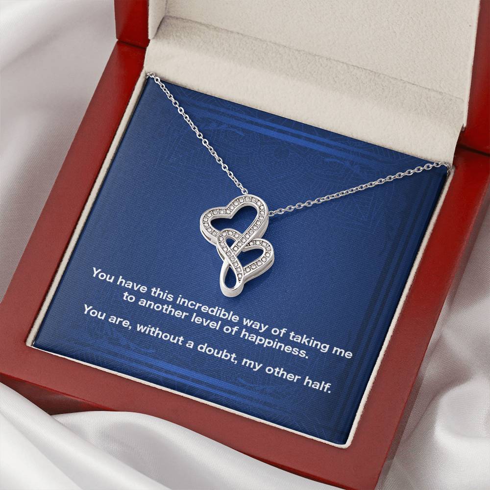 Another Level Of Happiness Connected Hearts Necklace Double Hearts Necklace