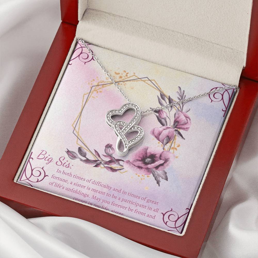 Gift For Sister Sister Birthday Gift Giggles Sister Gift Sisters Necklace Big Sister Gift Double Hearts Necklace