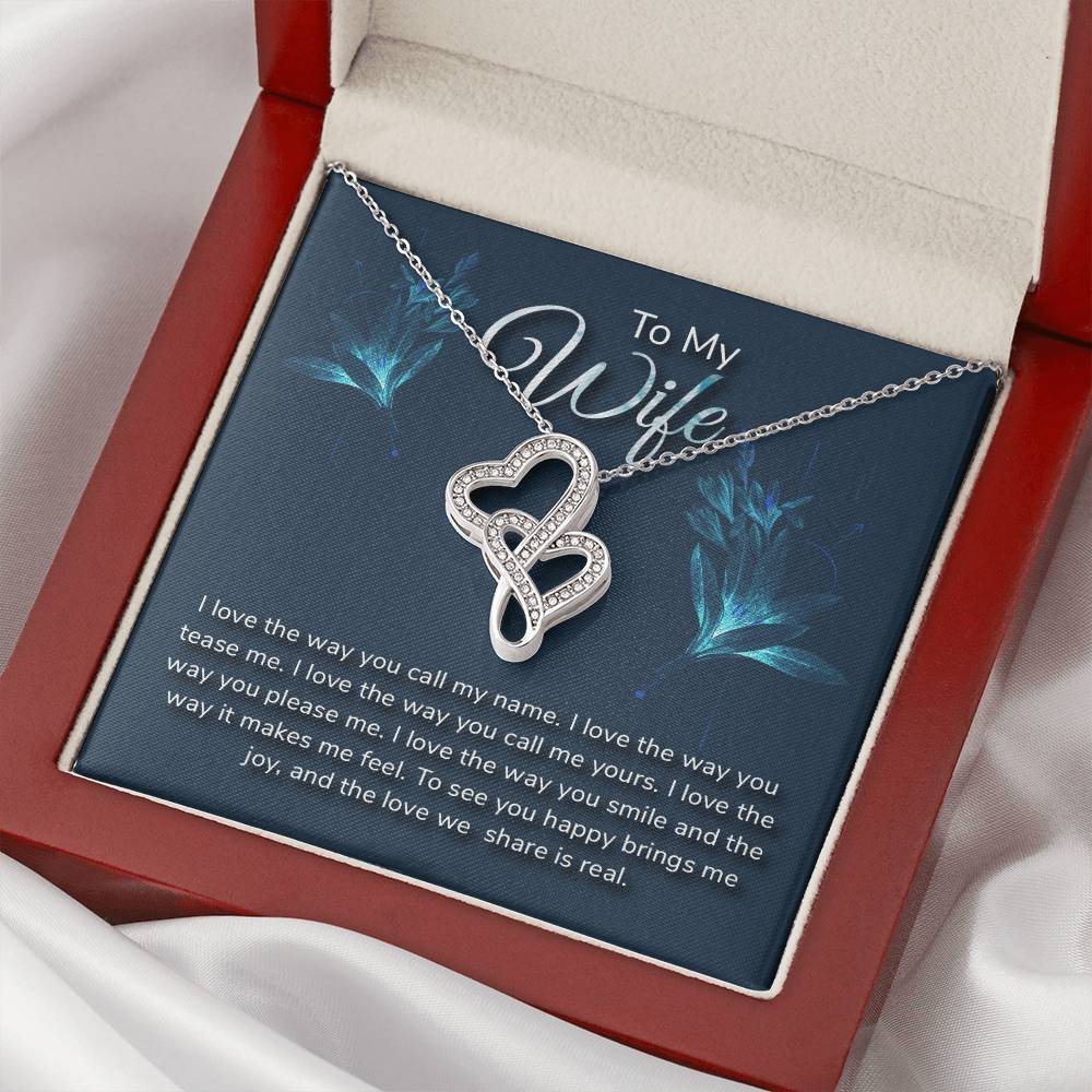 Husband To Wife - Necklace Double Hearts Necklace