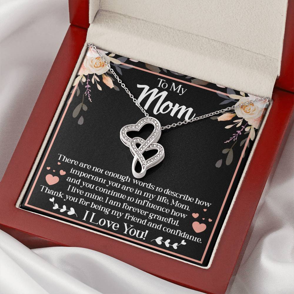 To Mom Double Hearts Necklace
