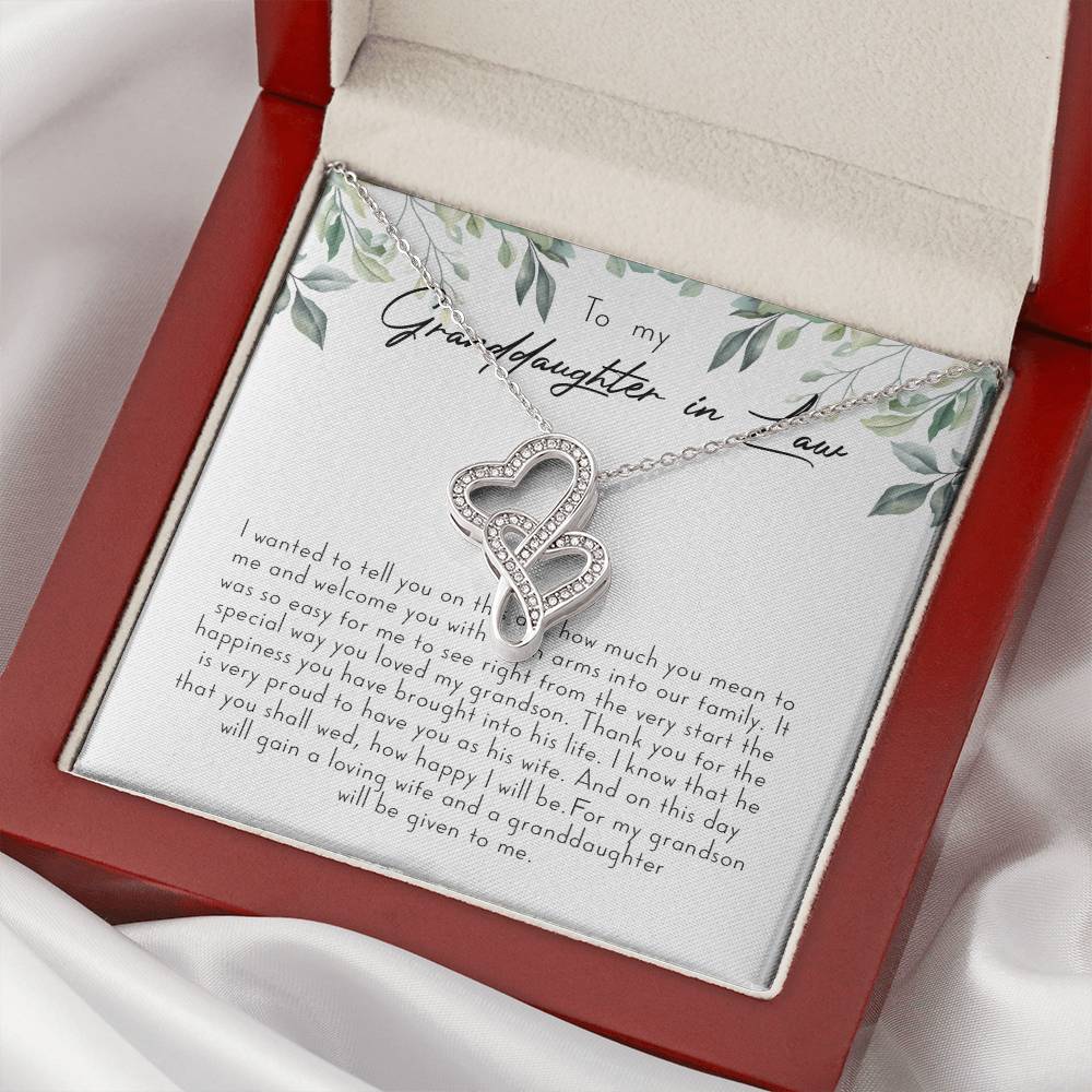 To My Granddaughter-In-Law Gift I Wanted To Tell You 1 Double Hearts Necklace