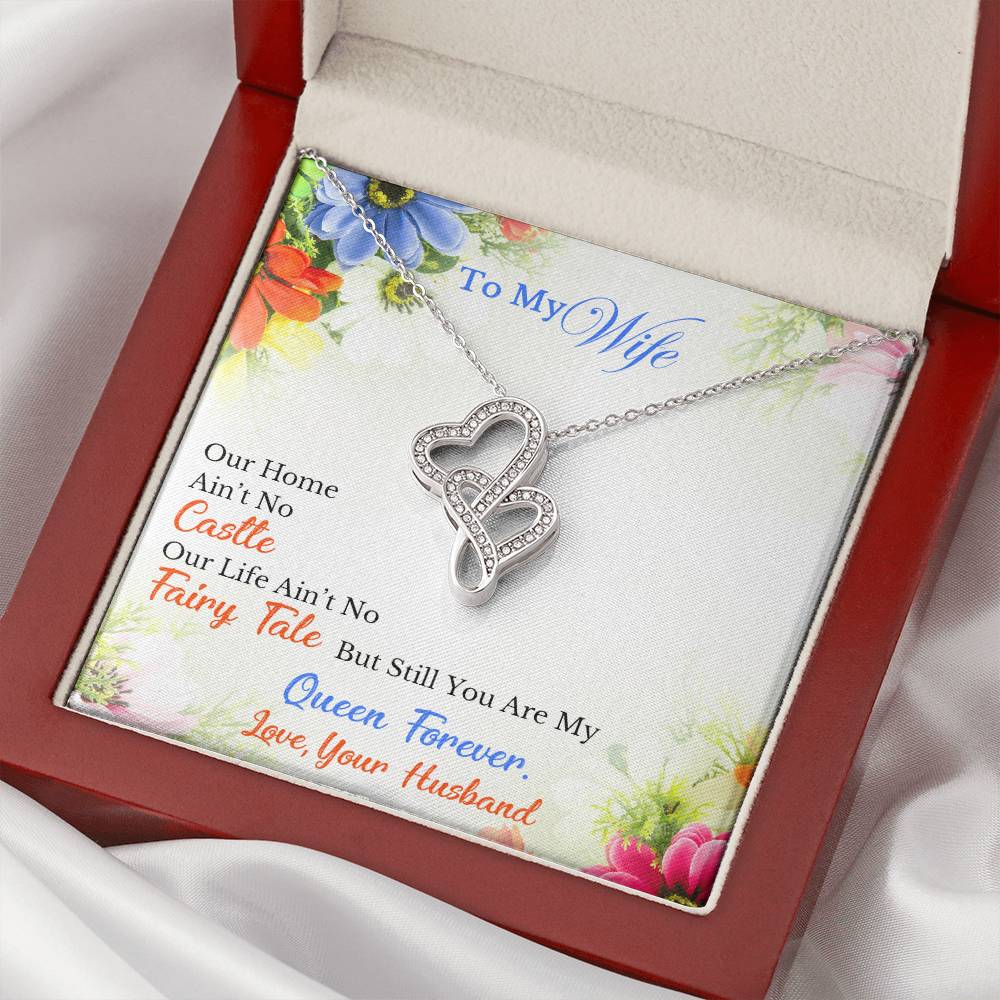 Husband To Wife Necklace Double Hearts Necklace