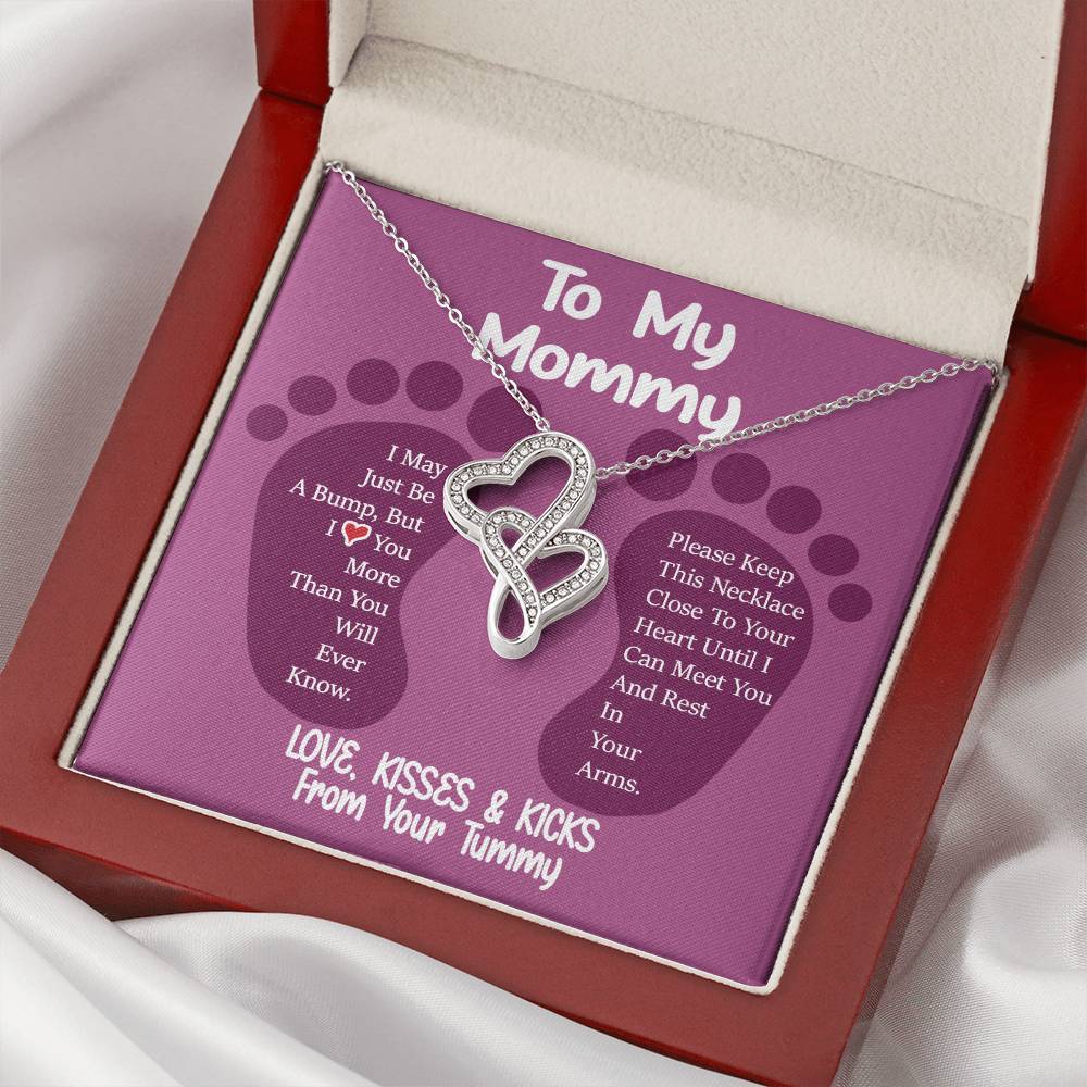 To My Mommy - Double Hearts Necklace