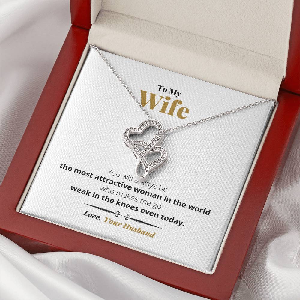 Weak In The Knees - Double Hearts Necklace