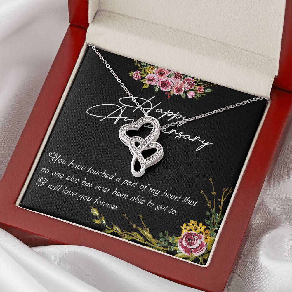 Silver Wedding Anniversary Gifts For Her Wedding Anniversary Gifts For Wife. Anniversary Pendant Gifts Double Hearts Necklace