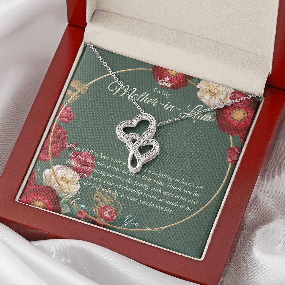 Mother In Law Gift Mom In Law Jewelry Mother's Day Gift For Mother-In-Law Gift For Mother In Law Mother-In-Law Nec 1 Double Hearts Necklace