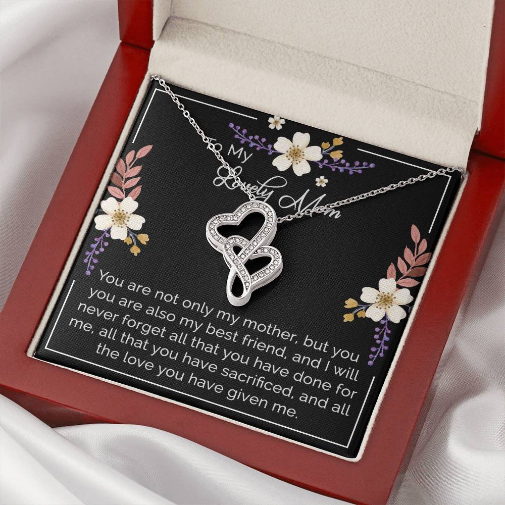 Mother's Day Gift From Daughter To Mom For Mom Double Hearts Necklace