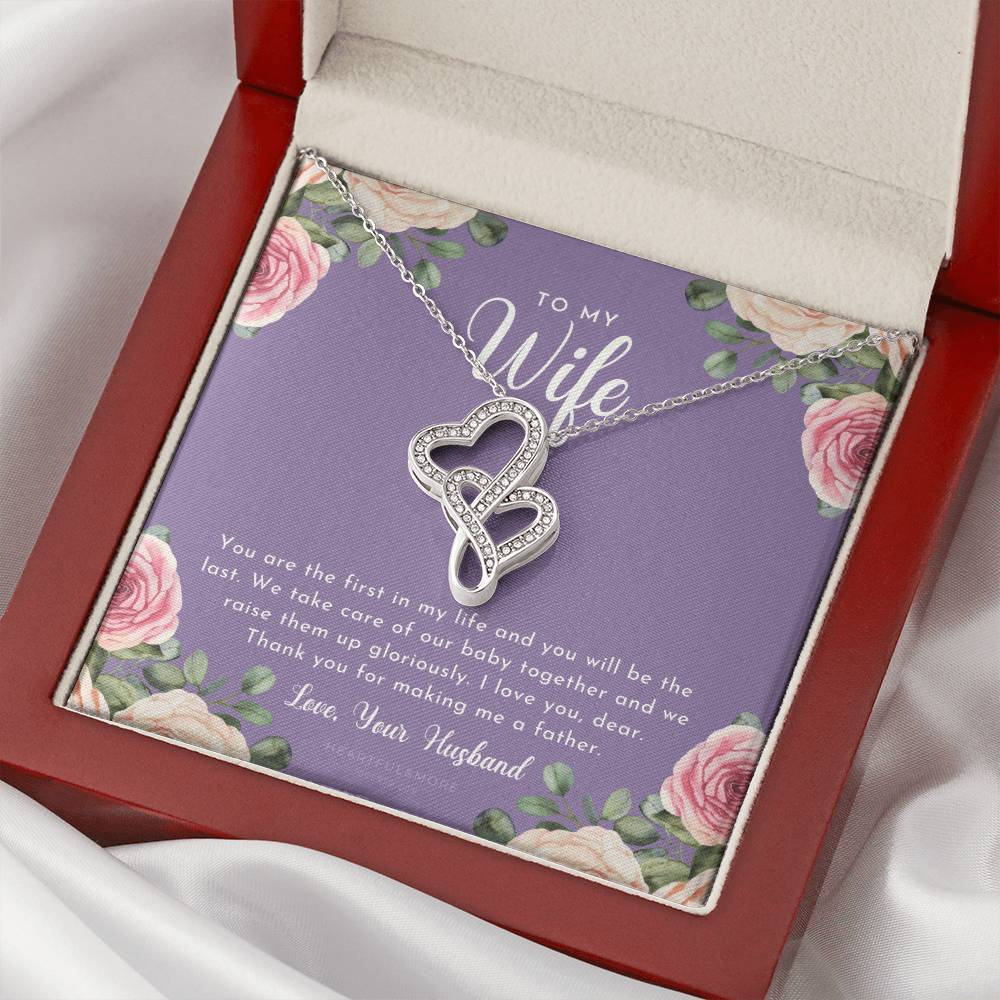 Postpartum Gift For Wife Gift For Wife Post Pregnancy Becoming A Mother Gift Gift For Wife Birth Wife After Pregnancy 6 Double Hearts Necklace