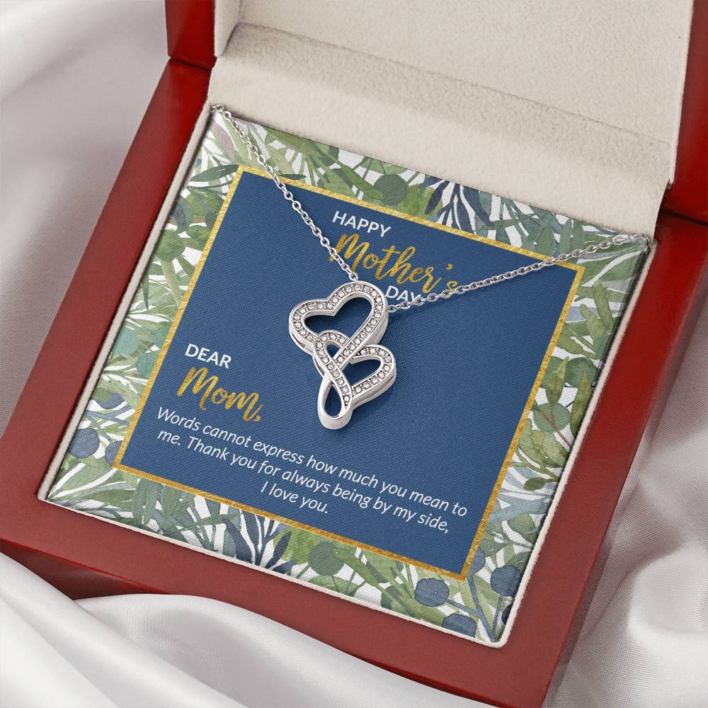 Mother's Day Collection - Green Spring Double Hearts Necklace