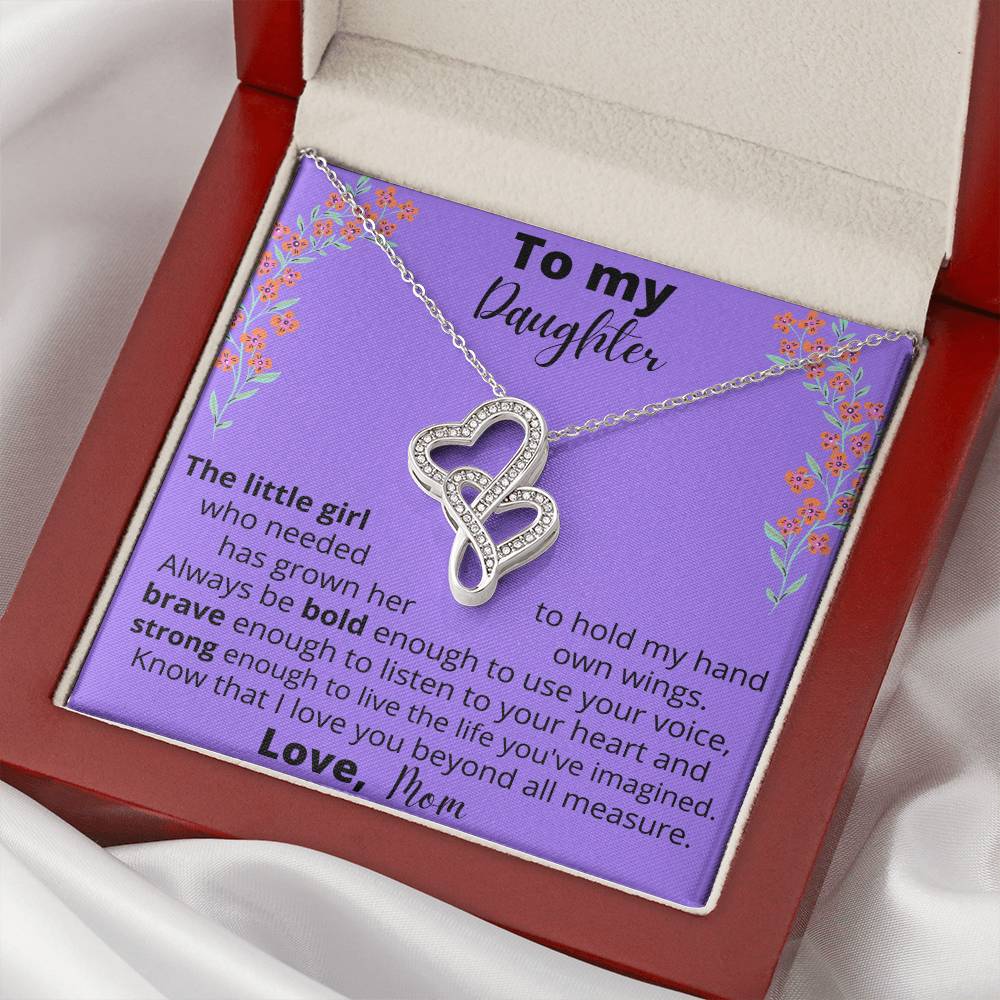 The Little Girl Who - Double Hearts Necklace