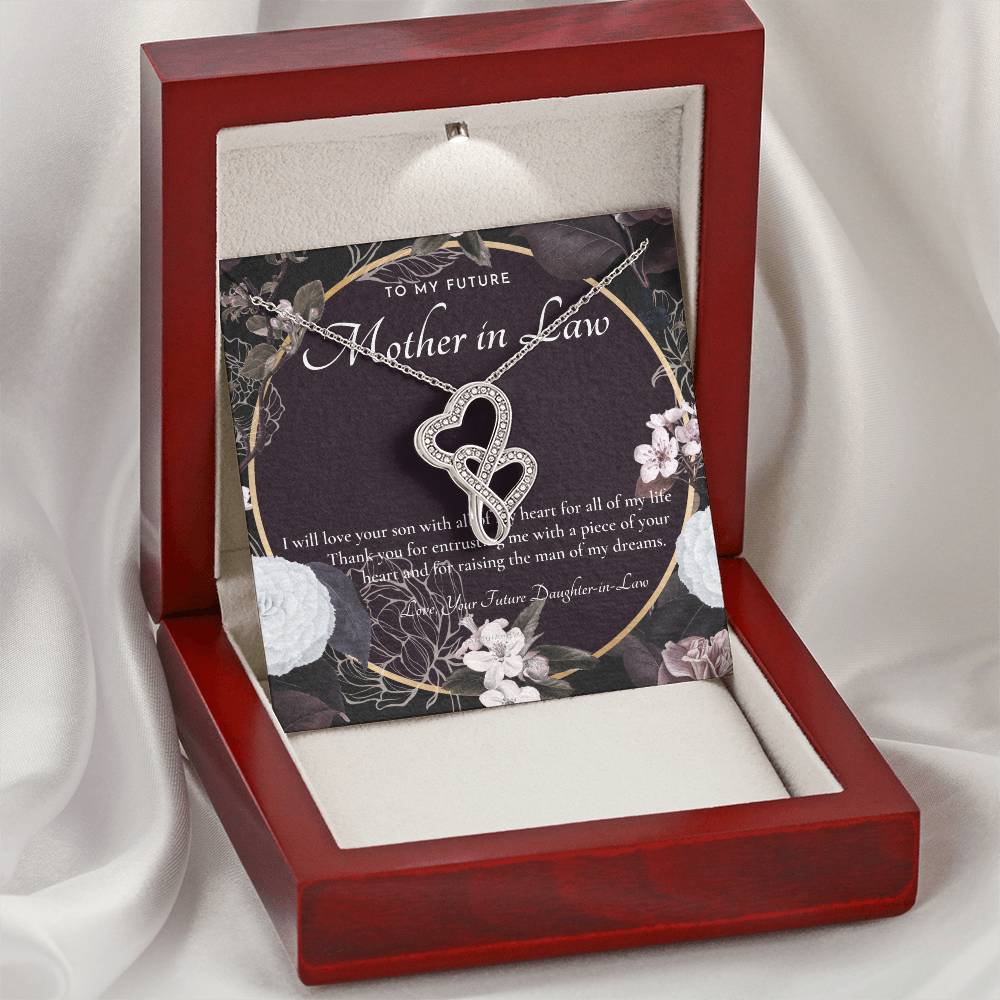 Future Mother In Law Gift Mom In Law Jewelry Mother's Day Gift For Mother-In-Law Gift For Mother In Law Mother-In- 2 Double Hearts Necklace