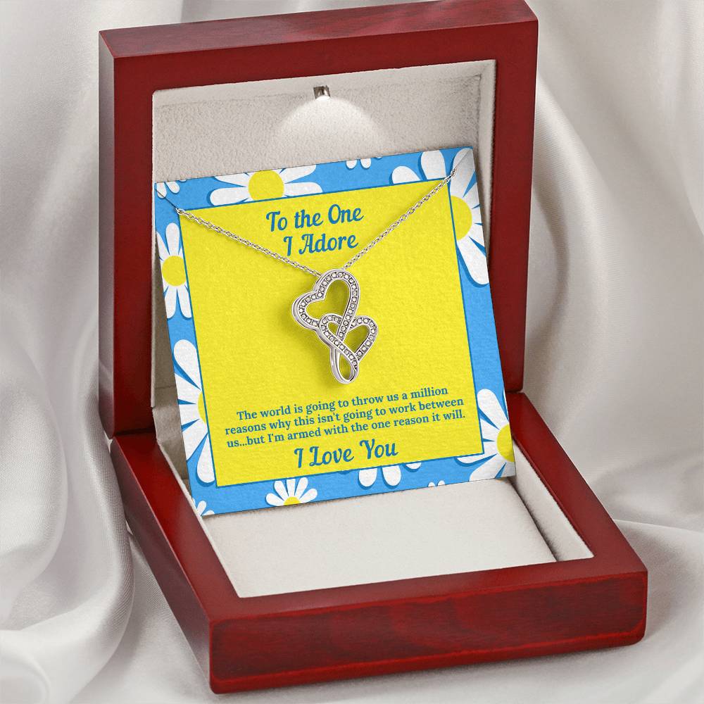 Double Hearts Pendant Necklace For Her - I Love You Jewelry - - 2 Hearts Necklace Present - Nec Double Hearts Necklace
