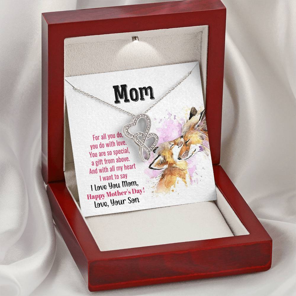 Mom You Are So Special - Double Hearts Necklace