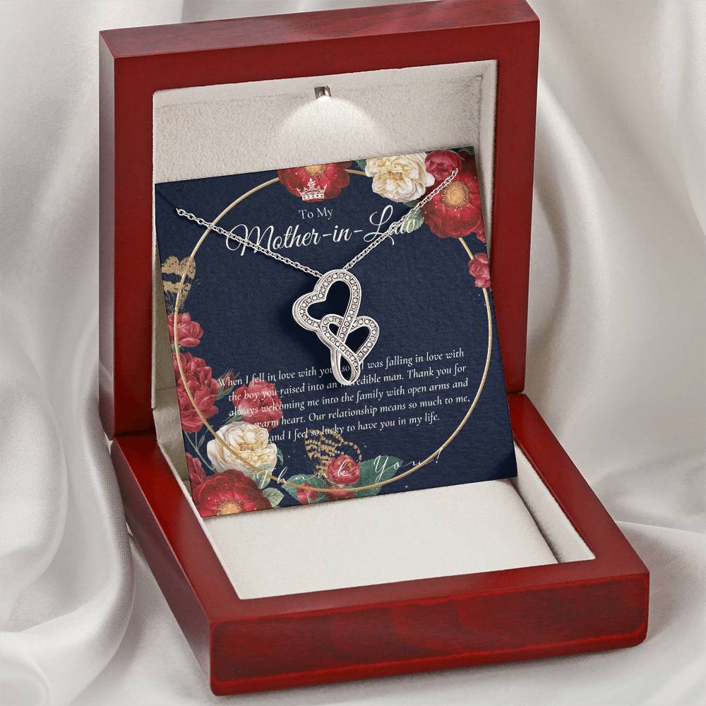 Mother In Law Gift Mom In Law Jewelry Mother's Day Gift For Mother-In-Law Gift For Mother In Law Mother-In-Law Nec Double Hearts Necklace