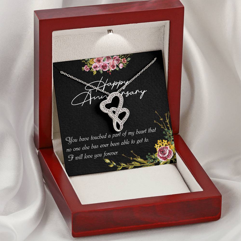 Silver Wedding Anniversary Gifts For Her Wedding Anniversary Gifts For Wife. Anniversary Pendant Gifts Double Hearts Necklace