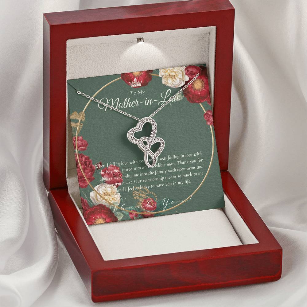Mother In Law Gift Mom In Law Jewelry Mother's Day Gift For Mother-In-Law Gift For Mother In Law Mother-In-Law Nec 1 Double Hearts Necklace