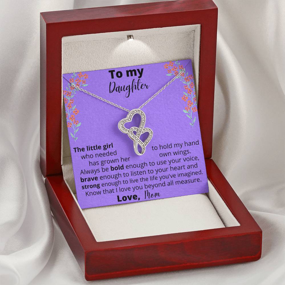 The Little Girl Who - Double Hearts Necklace