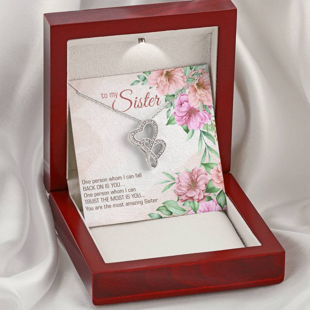 Collection Sister - Most Amazing Sister - Double Hearts Necklace