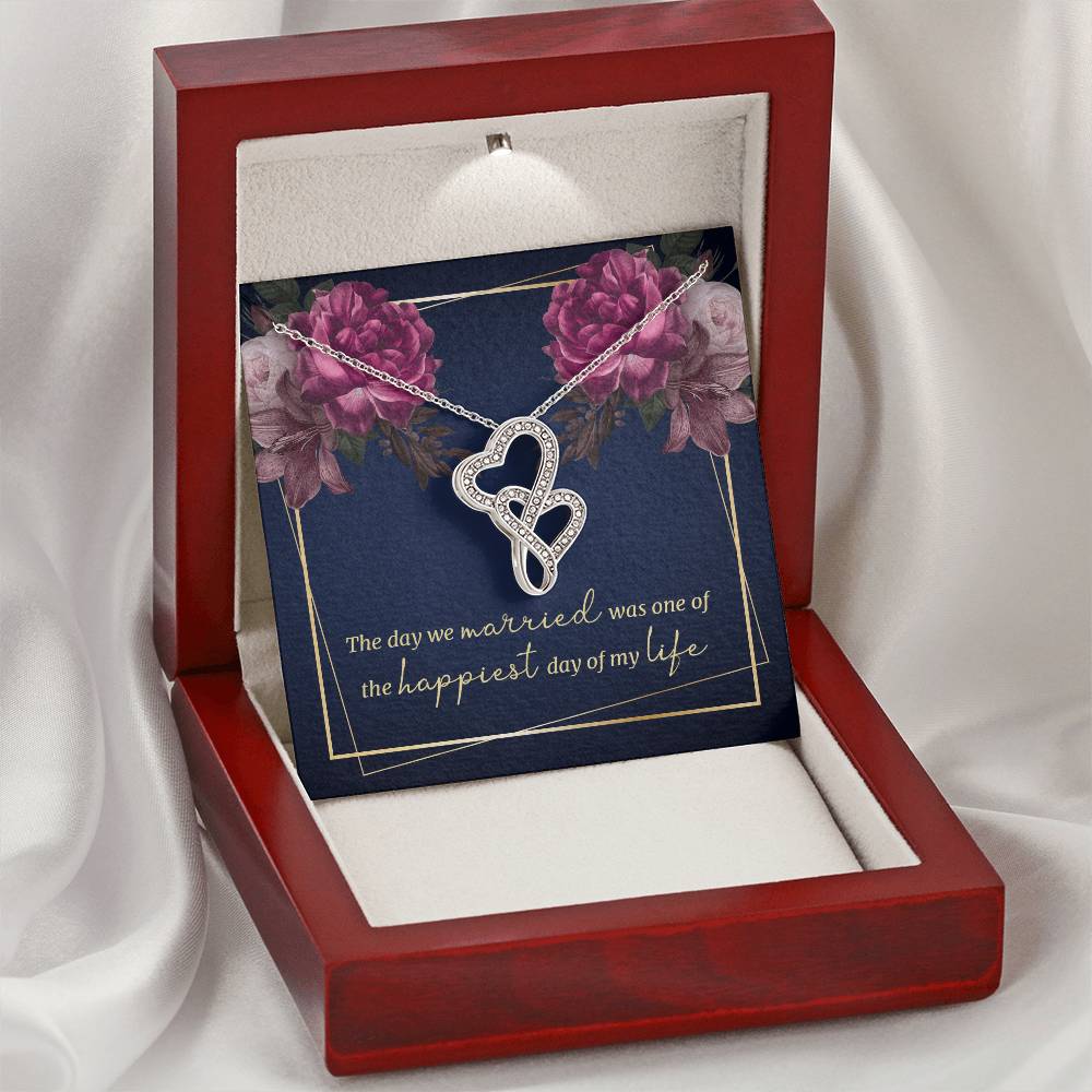 The Day We Married - Double Hearts Necklace