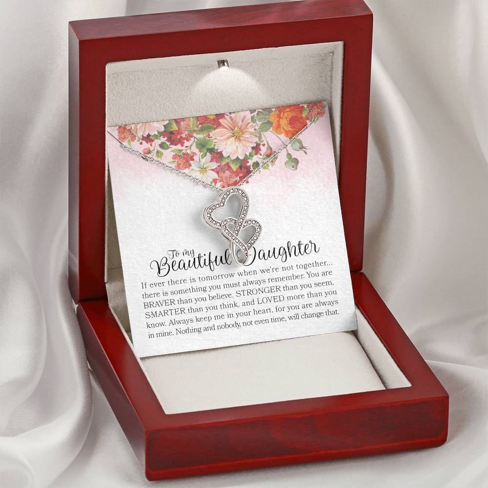 Double Heart Necklace For Daughter Double Hearts Necklace
