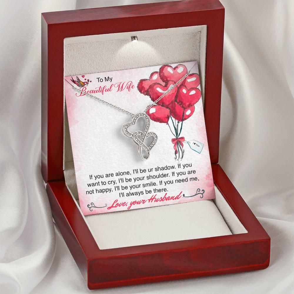 Gorgeous 1 Double Hearts Necklace