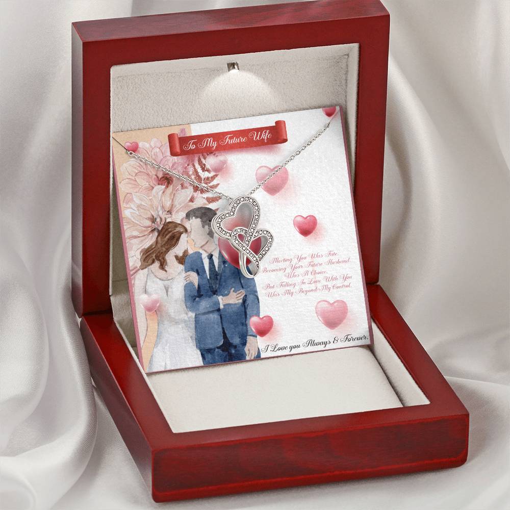 Perfect us Gifts Future Wife Neck 🤞🤞🤞 Double Hearts Necklace