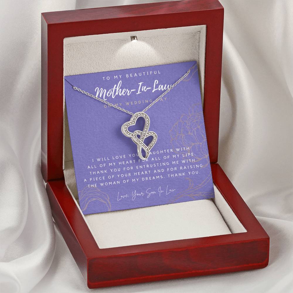 Mother Of The Bride Gift From Groom Mother In Law Gift On Wedding Day From Groom Gifts For Mother Of The Bride Futu 1 Double Hearts Necklace
