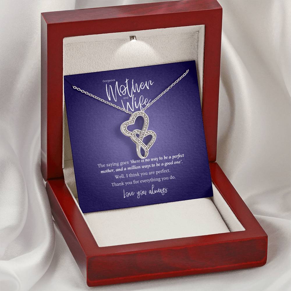 Gorgeous Mother And Wife – Double Hearts Necklace
