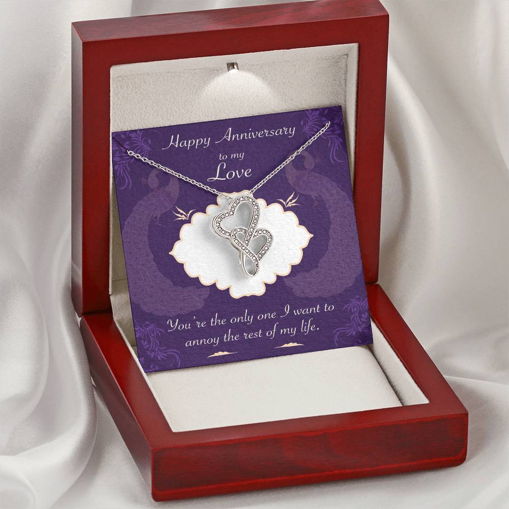 Wedding Anniversary Gifts For Wife Joint Heart Pendant Gift For Wife Double Hearts Necklace