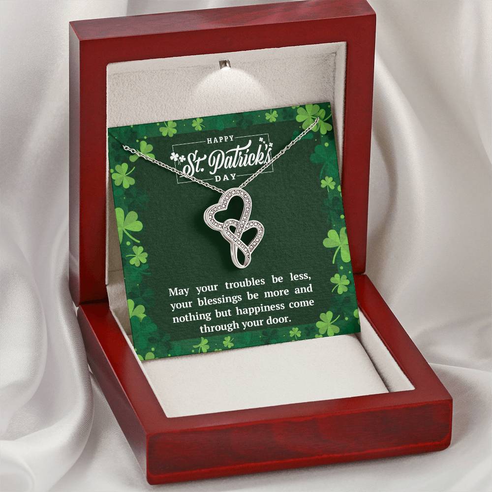 May Your Troubles Be Less - Double Hearts Necklace