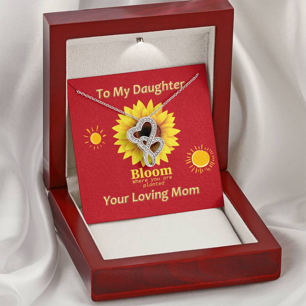 To My Daughter Jewellery Gift For Daughter From Mom Daughter Gift From Mom Valentines Day Gift Double Hearts Necklace