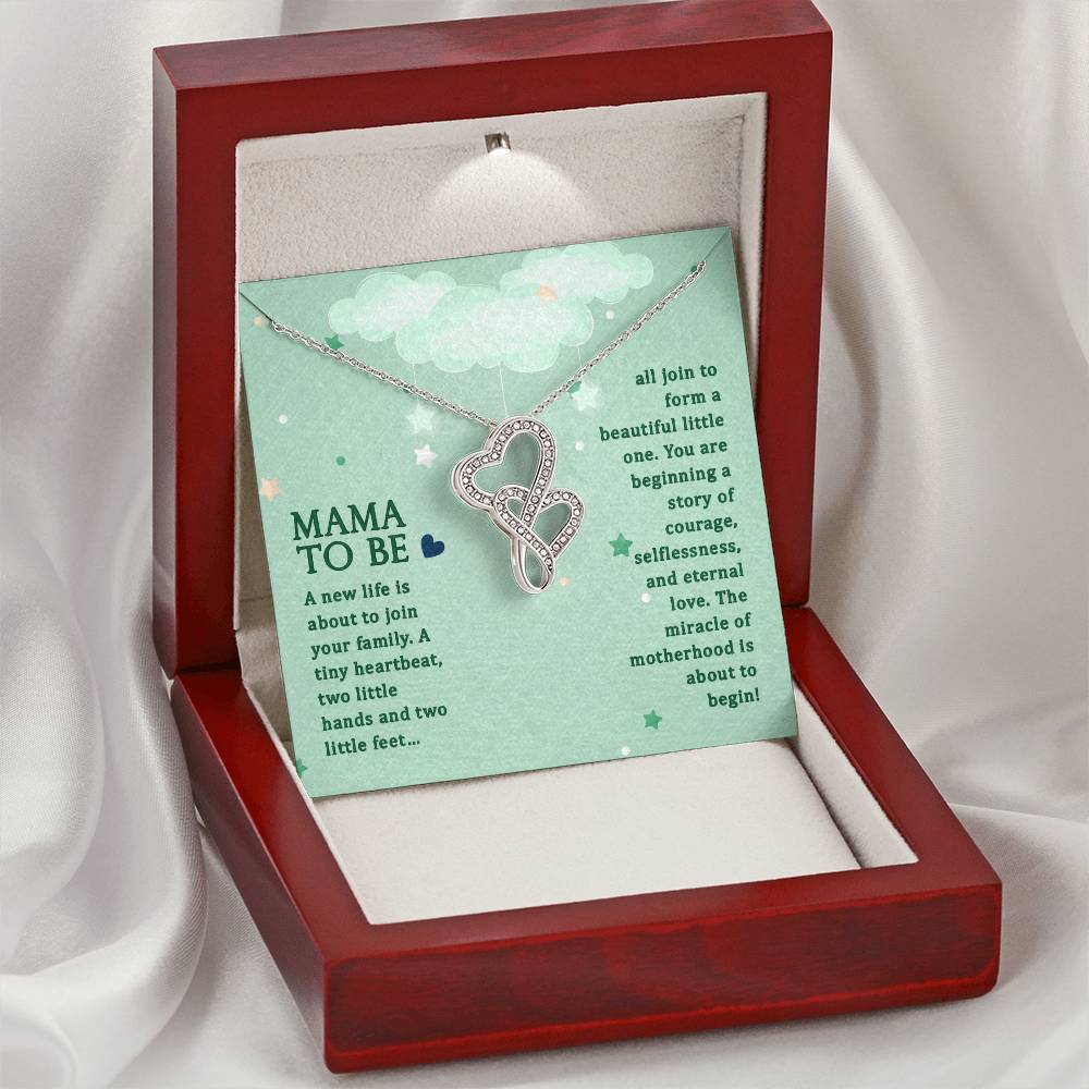 Mama To Be A New Life Double Hearts Necklace