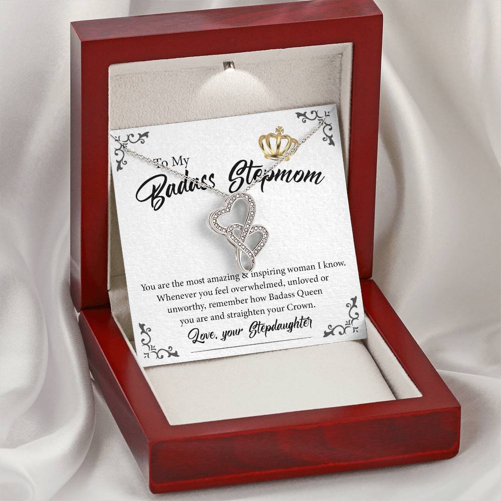 Badass Stepmom - Hearts Double Hearts Necklace