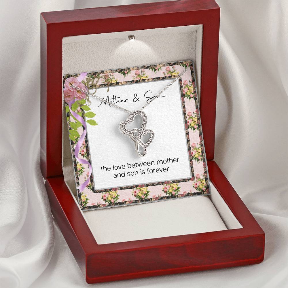 Mother & Son Double Hearts Necklace