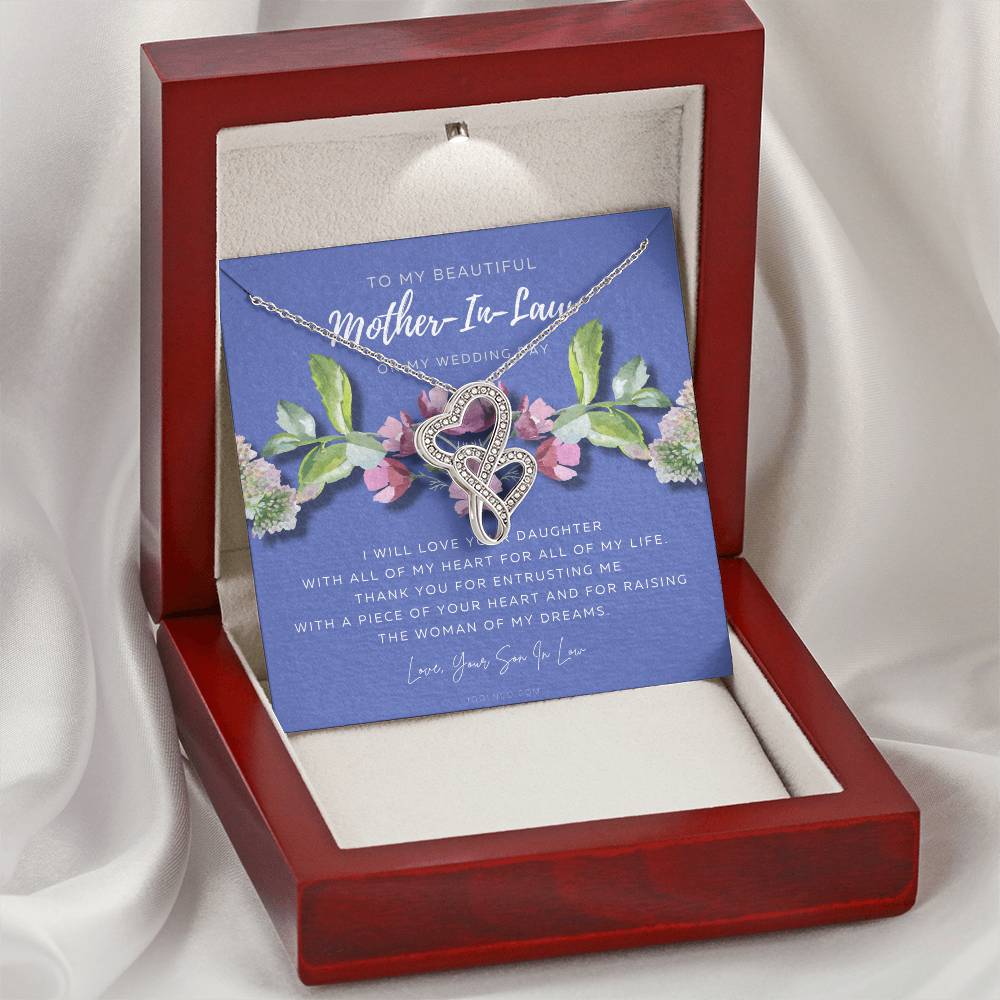 Mother Of The Bride Gift From Groom Mother In Law Gift On Wedding Day From Groom Gifts For Mother Of The Bride Futu 3 Double Hearts Necklace