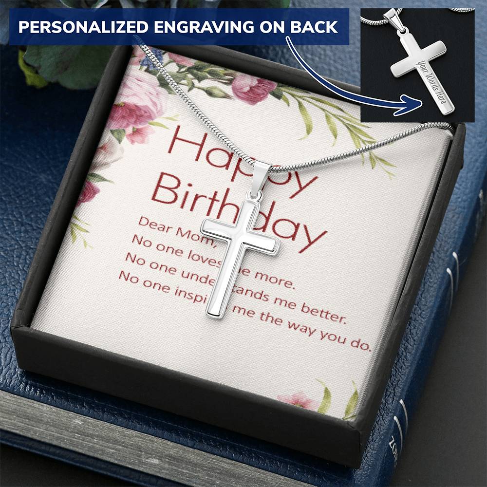 Birthday Gift For Mother Best Birthday Gifts For Mom Customize Engraved Cross Necklace