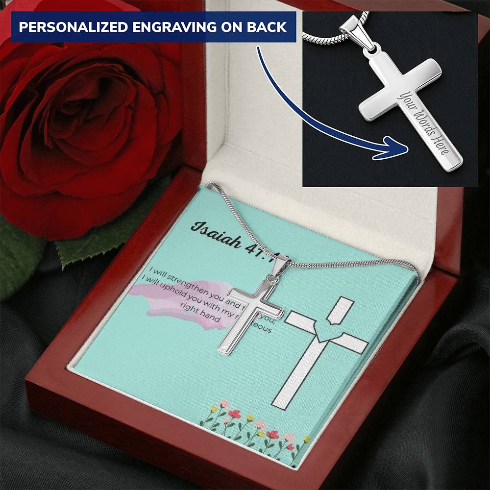 Cross Necklace 1 Customize Engraved Cross Necklace